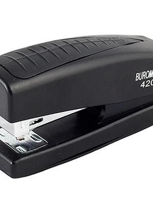 Зшивач №24, 26 20арк пластик чорний вм.4200-01 buromax