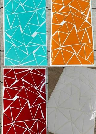 Ассортимент камуфляж декоративні трикутники на мопед скутер спонсорські наклейки мотоцикл бак — червоний