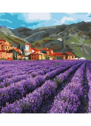 Набір для розпису по номерах. сільський пейзаж "гірська лаванда" 40*50см, шт