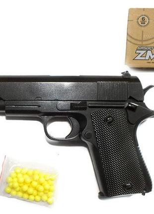 Zm04 дитячий пістолет метал пластиковий корпус