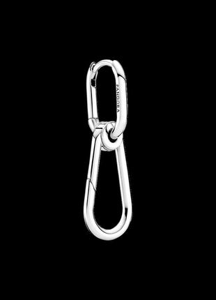 Серебрянная серьга звеньевая