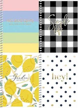 Блокнот а6 80арк клітинка білий блок спiраль 70г/м2 пк тисн student a sc-080-6088k шк