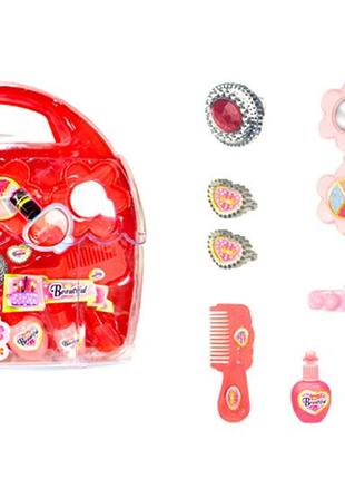 Набор детской косметики и бижутерии в саквояже