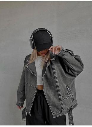 Жіноча шкіряна куртка косуха s, m