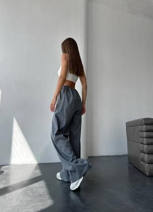 Льняні штани палаццо6 фото