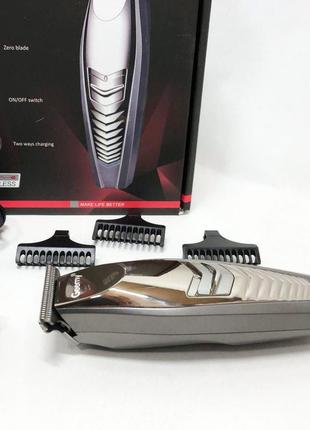 Багатофункціональний триммер для стрижки волосся і бороди gemei gm-6141, миюча машинка pe-153 для стрижки