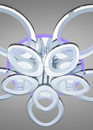 Люстра светодиодная с пультом и подсветкой 8059/5+5hr led 3color dimmer хром