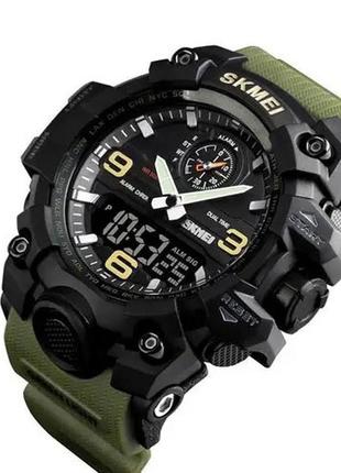 Годинники спецпризначенці skmei 1586ag, армійський годинник протиударний, новий ht-402 командирський годинник