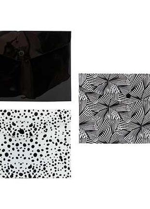 Папка на кнопці а5 чорна, чорно-білий принт  54 (24318)