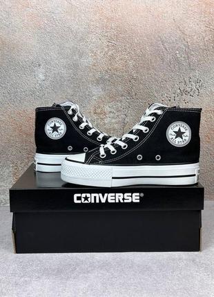 Жіночі високі кеди converse all star на платформі