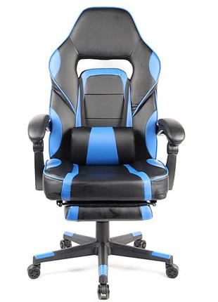 Геймерское кресло drift  с подставкой для ног blue