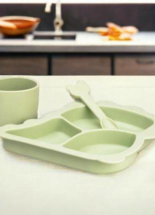 Детская силиконовая посуда для первого прикорма набор 3в1