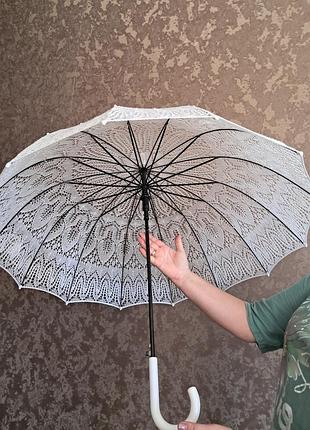 Зонт вязаный ажурный