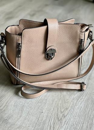 Кожаная сумка genuine leather borse in pelle