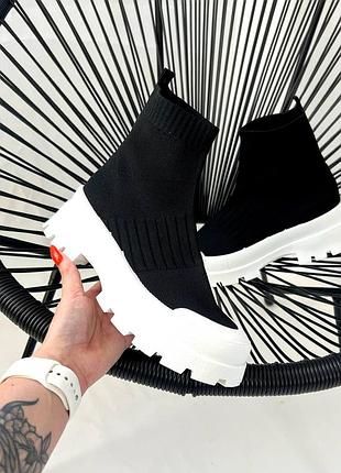 Женская обувь, стильные текстильные ботинки