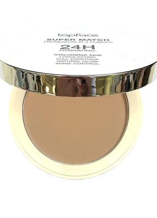 Пудра для обличчя topface super match foundation компактна зволожуюча 10 г (pt269), 01 light porcelian/світлий фарфоровий