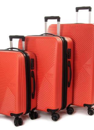 Дорожня валіза 3 в 1 abs-пластик fashion 804 orange