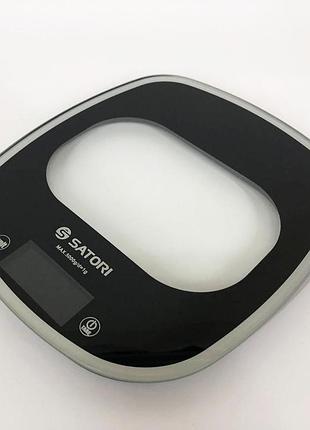 Ваги для кухні для продуктів satori sks-221-bl до 5 кг, кулінарні ваги для dt-480 зважування їжі
