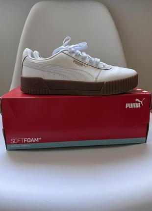 Белые кеды puma