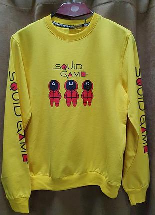 Свитшот игра в кальмара для подростка13-16 лет doffbi днунить арт.672, белый, 170