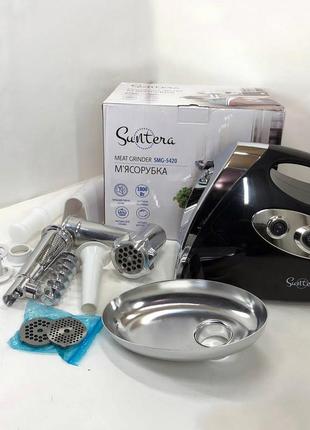 Мясорубка металлическая smg-5420b 1800 вт, мясорубка с металлическим редуктором, pu-804 томатная мясорубка