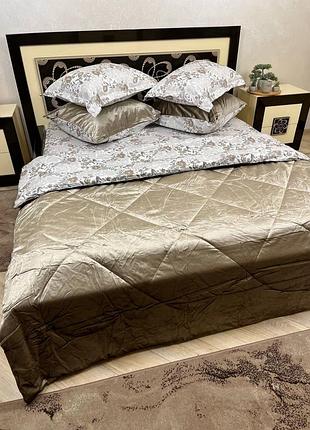 Постільна білизна сатин з ковдрою тм koloco 🥰🌺, ковдра, постільна білизна сатин