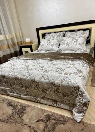 Постільна білизна сатин з ковдрою тм koloco 🥰🌺, ковдра, постільна білизна сатин