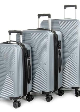 Дорожный чемодан 31 abs-пластик fashion 804 silver