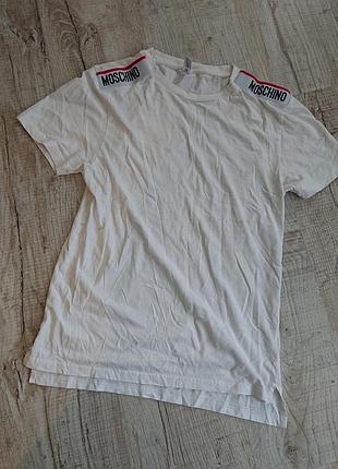 Футболка с лампасами moschino underwear