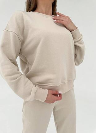Жіночий костюм штани на резинці з кишенями +світшот1 фото