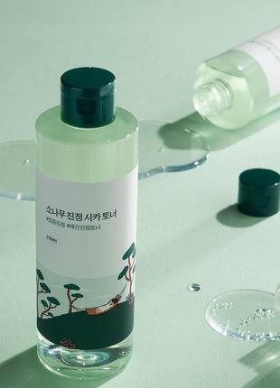 Успокаивающий тонер с экстрактом игл сосны round lab pine tree soothing cica toner 250ml