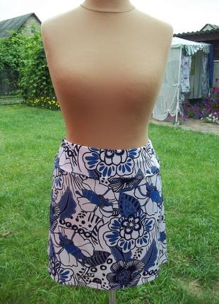 ( 46 р ) женская юбка в цветы б / у