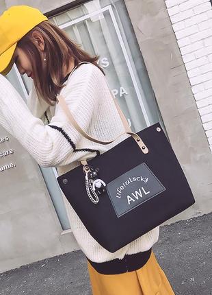 Сумка тканевая черная