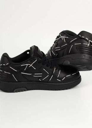 Кросівки off-white ooo low sartorial stitching sneaker black out of office leather sneakers