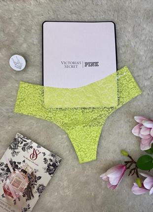 Трусики безшовні стрінги victoria's secret мереживні салатові оригінал вікторія сікрет