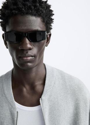 Кофта бомбер на блискавці zara 4696/401 grey marl