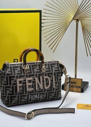 Стильна та зручна текстильна жіноча сумка тоут fendi сумка з текстилю сумка-тоут повсякденна жіноча сумка з ремішком сумка fendi