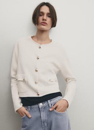 Вовняний кардиган massimo dutti