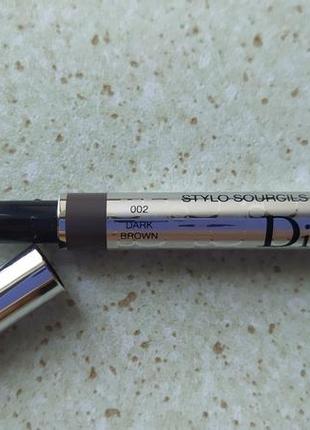 Diorshow brow styler 002 dark brown 450 dior diorshow kabuki brow styler