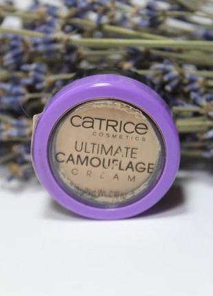 Плотный устойчивый кремовый консилер catrice ultimate camouflage cream оттенка 015 (w - fair) warm теплый