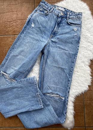 Джинси wide leg zara з розрізами
