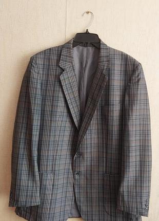 Дорогий брендовый дизайнерский мужской пиджак жакет в клетку mayfair for tom de zeeuw большой размер