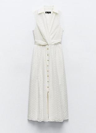 Zara -60% 💛 сукня льон з пояском розкішна котон стильна s, м, l