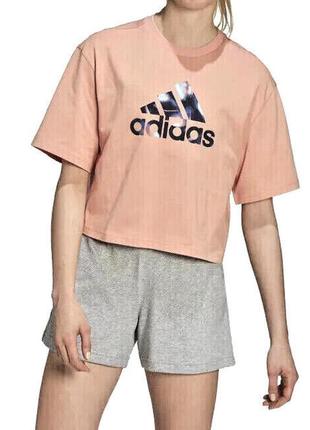 Футболка adidas zoe saldana cropped logo tee gs3873