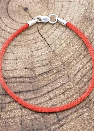 Красная нить серебро 925 браслет серебряный оберег 4033