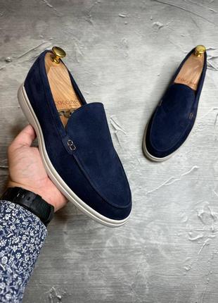 Туфлі лофери чоловічі замшеві royal suede! натуральна замша! всі розміри! лофери чоловічі класичні сині замшеві хіт!