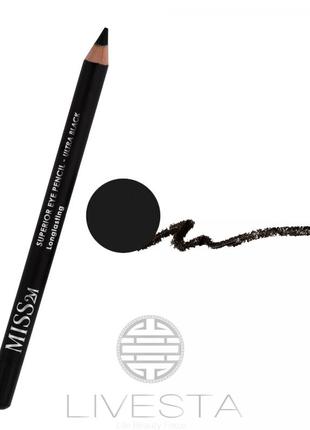 Олівець для очей miss2m 01 ultra black, 1,4 г