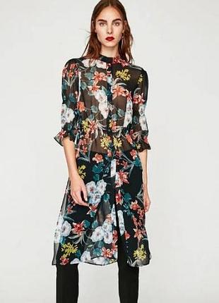 Длинная блузка прозрачная