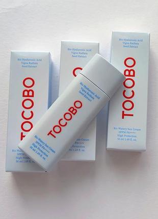 Зволожуюче крем-молочко tocobo bio watery sun cream spf50+ pa++++