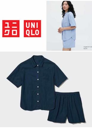 Піжама домашній комплект uniqlo із суміші льону